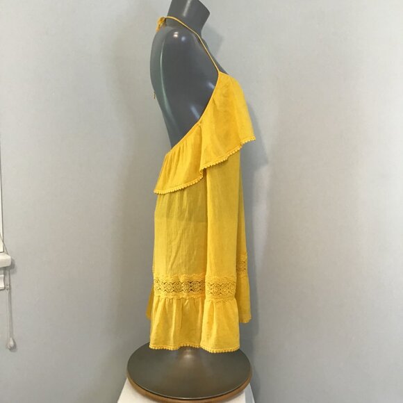 Kate Spade Golden Yellow Halter Dress Size M - Picture 3 of 10